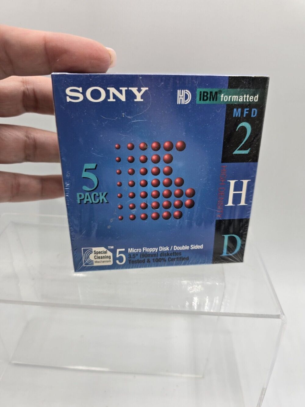 Vintage Sony 2HD Diskettes IBM 1.44MB 3.5" Disks Storage New Sealed